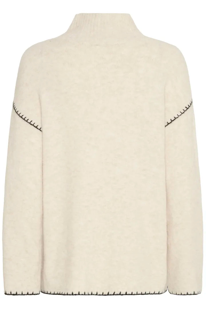 b.young Omea Rollneck Jumper Birch Melange