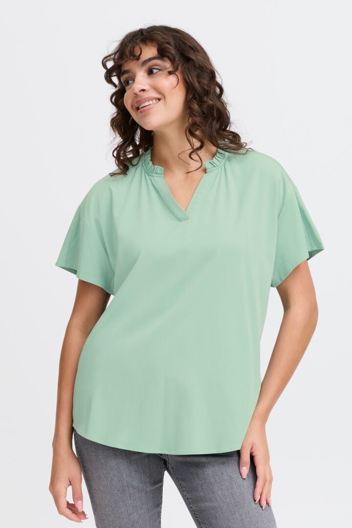 Fransa Justina Blouse Aquifer