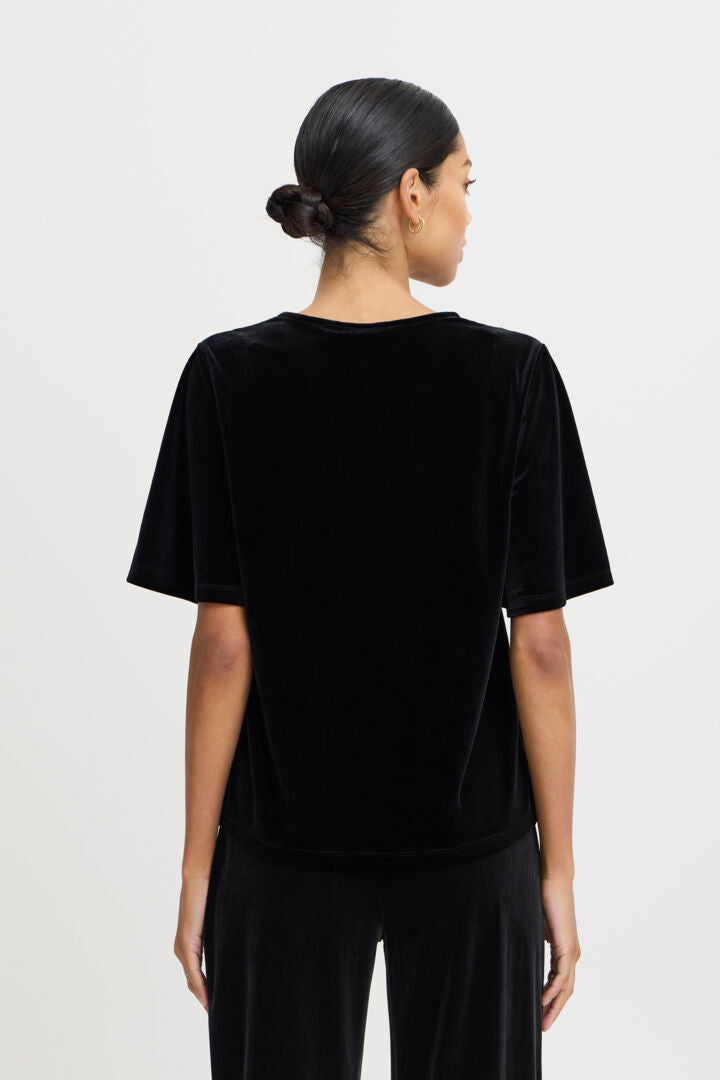 b.young Perlina V-Neck T-Shirt Black