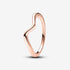 Pandora Rose Polished Wave Ring