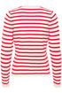 Saint Tropez Mila Striped Cardigan Ice and F. Scarlet Stripe