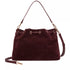 Every Other Suede Effect Draw Top Shoulder Cross Body Bag Burgundy