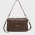 Every Other Flap Over Shoulder Clutch Cross Body Bag Brown