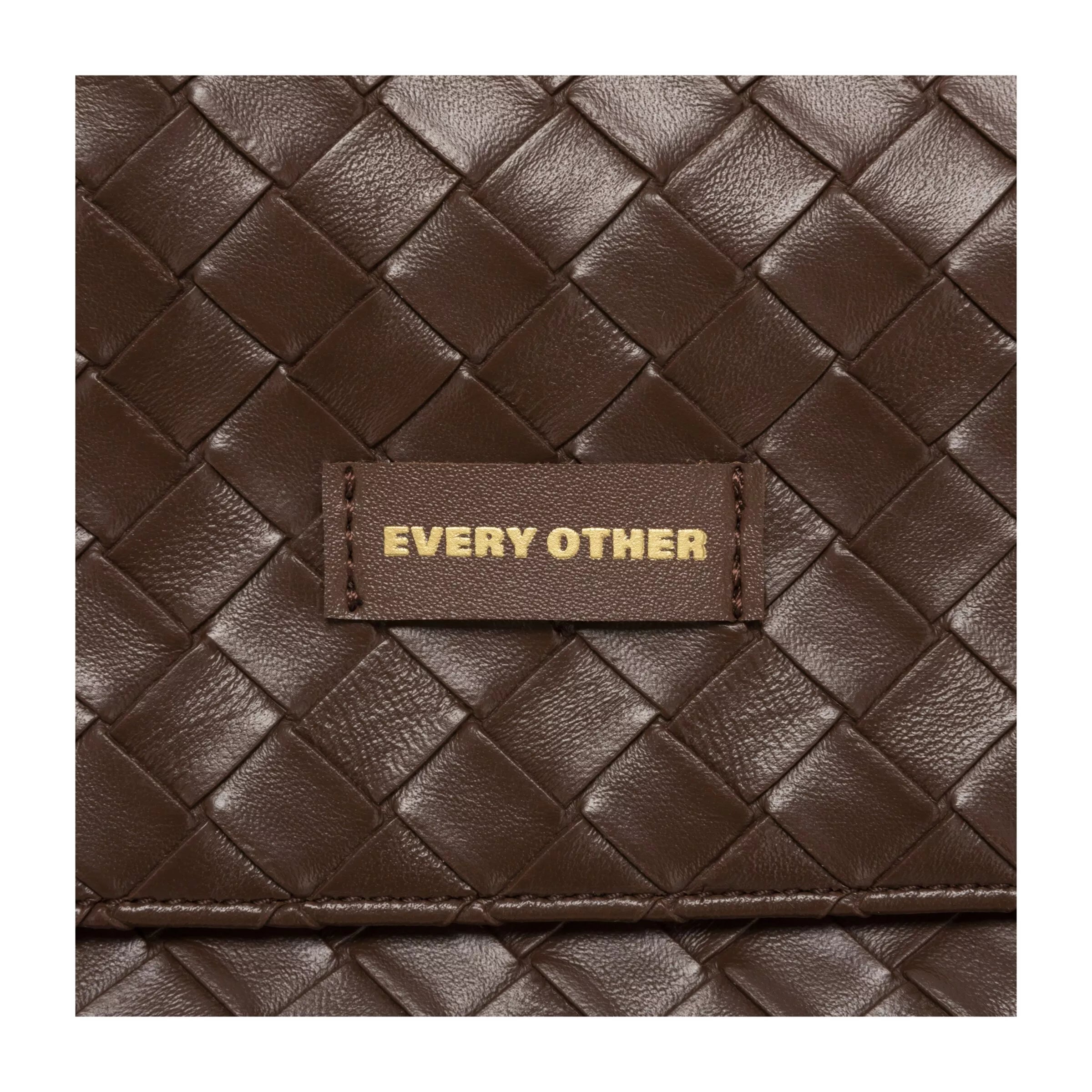 Every Other Flap Over Shoulder Clutch Cross Body Bag Brown