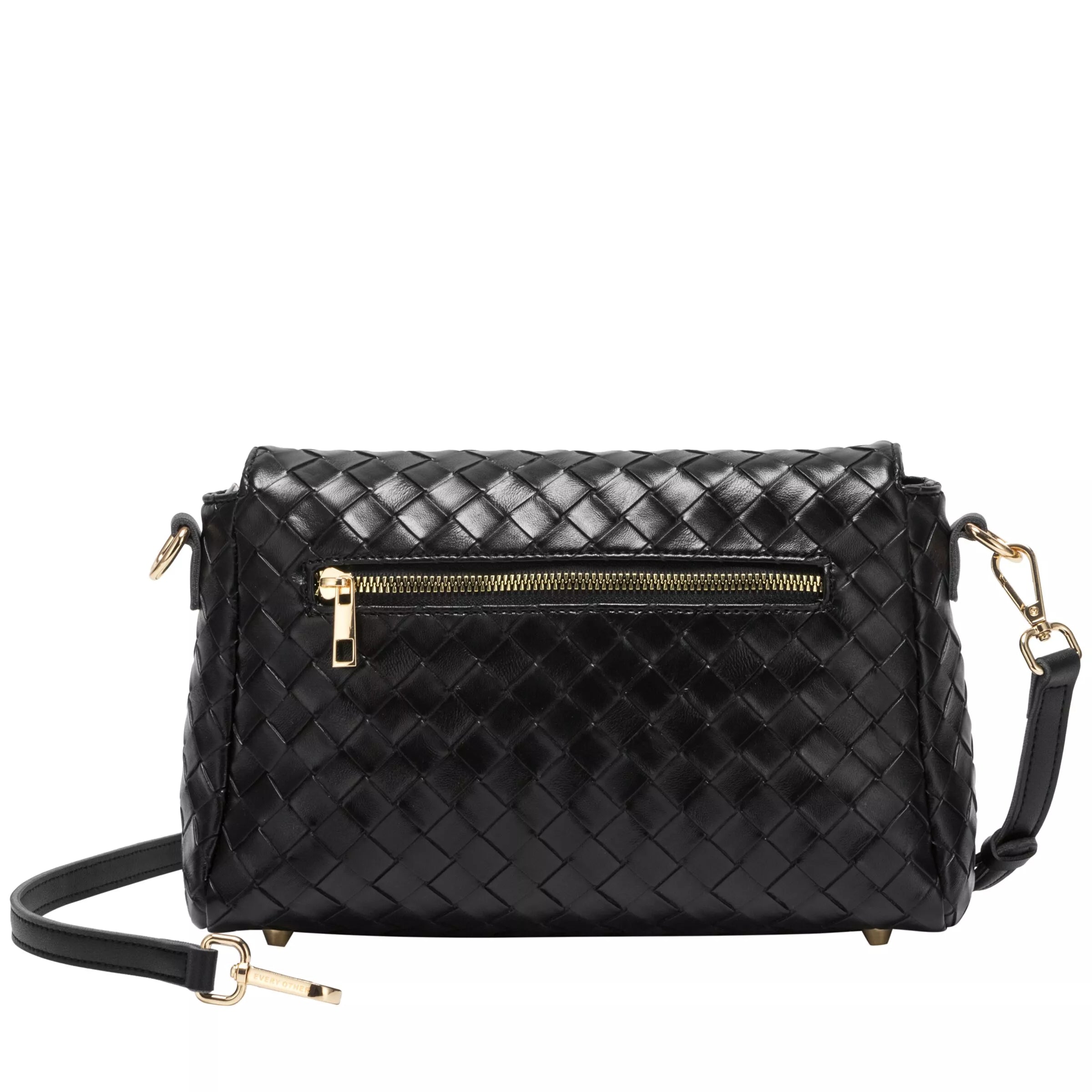 Every Other Flap Over Shoulder Clutch Cross Body Bag Black