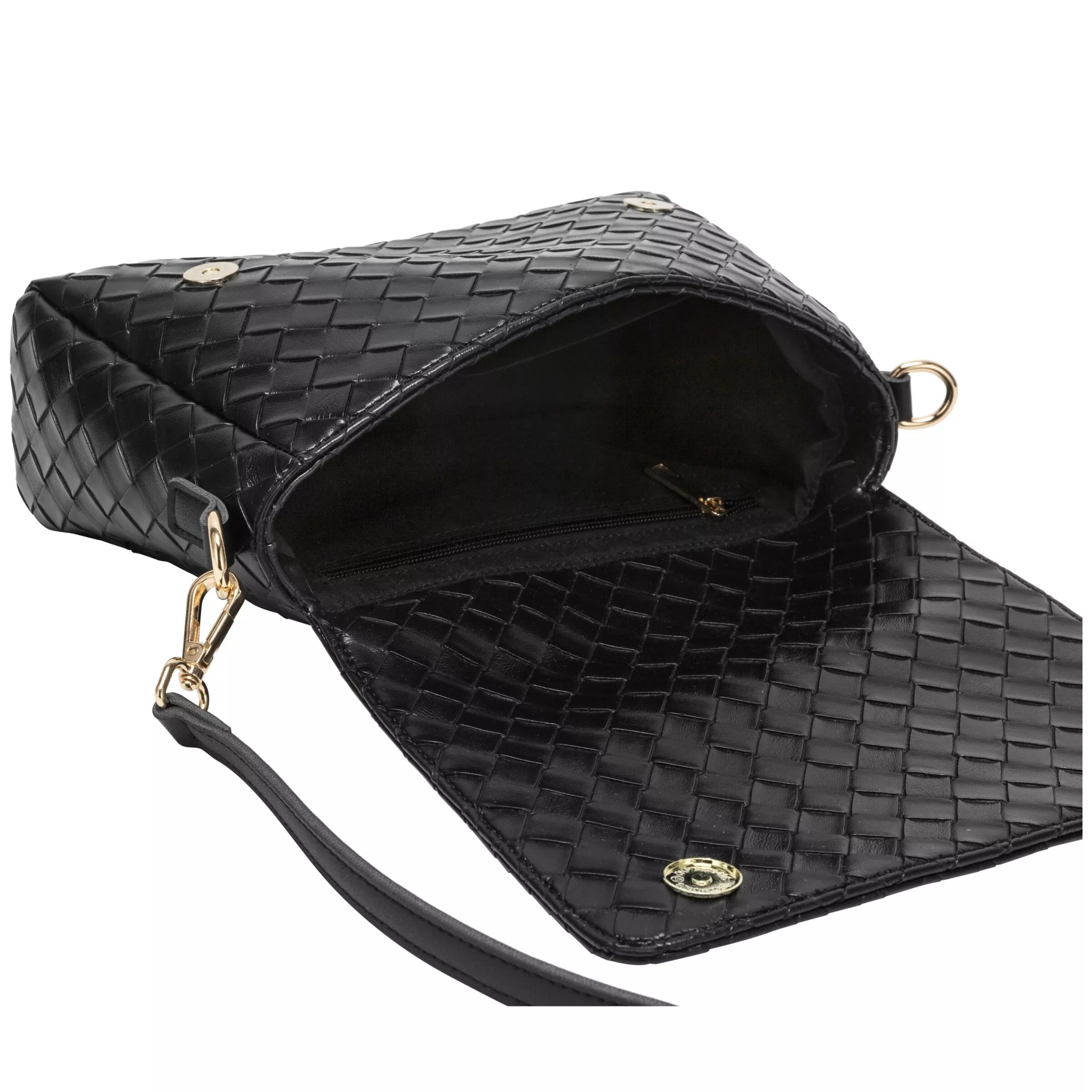 Every Other Flap Over Shoulder Clutch Cross Body Bag Black