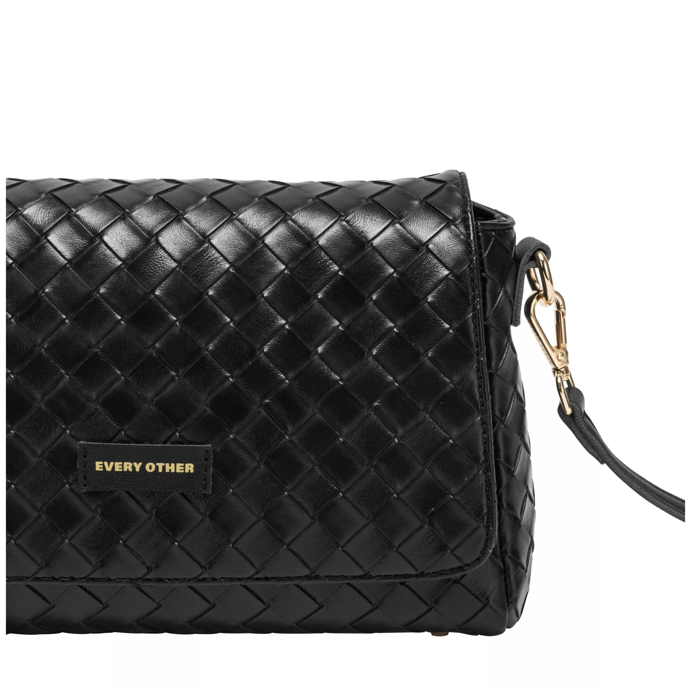 Every Other Flap Over Shoulder Clutch Cross Body Bag Black