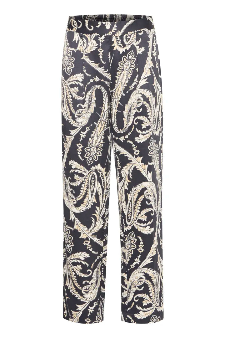 b.young Flair Pants Black Paisley