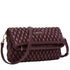 Every Other Quilted Flap Over Clutch Cross Body Bag Burgundy