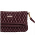 Every Other Quilted Flap Over Clutch Cross Body Bag Burgundy