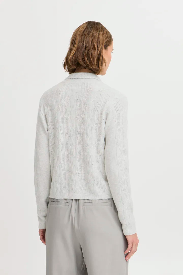 b.young Miffa Cardigan Light Grey Melange