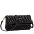 Every Other Quilted Flap Over Clutch Cross Body Bag Black