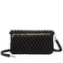 Every Other Quilted Flap Over Clutch Cross Body Bag Black