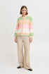 b.young Onero Striped Cardigan Roseate Spoonbill Mix