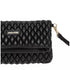 Every Other Quilted Flap Over Clutch Cross Body Bag Black