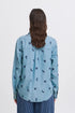 b.young Kosmo Shirt Light Blue Denim Leaf