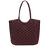 Every Other Large Quilted Tote Bag Burgundy