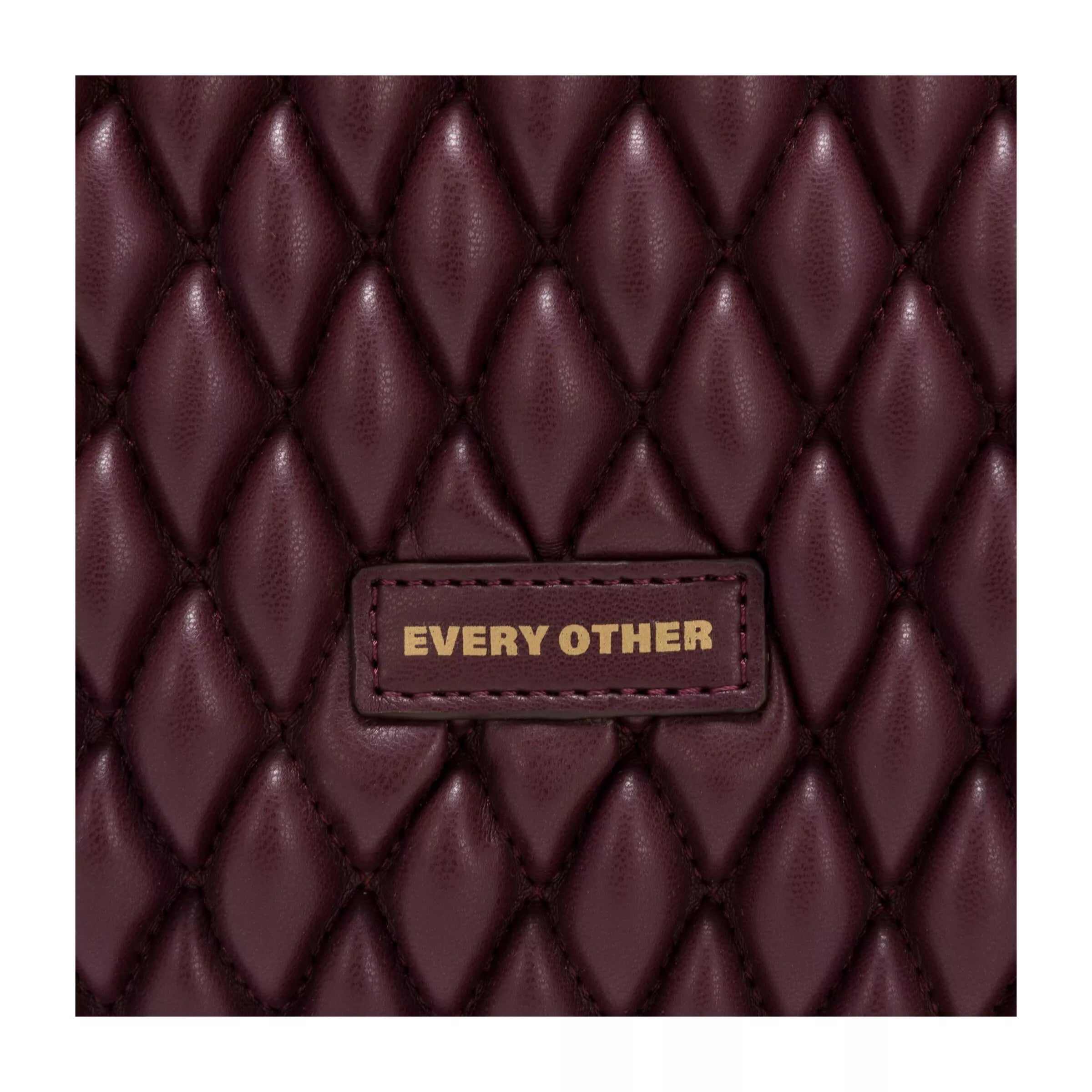 Every Other Large Quilted Tote Bag Burgundy