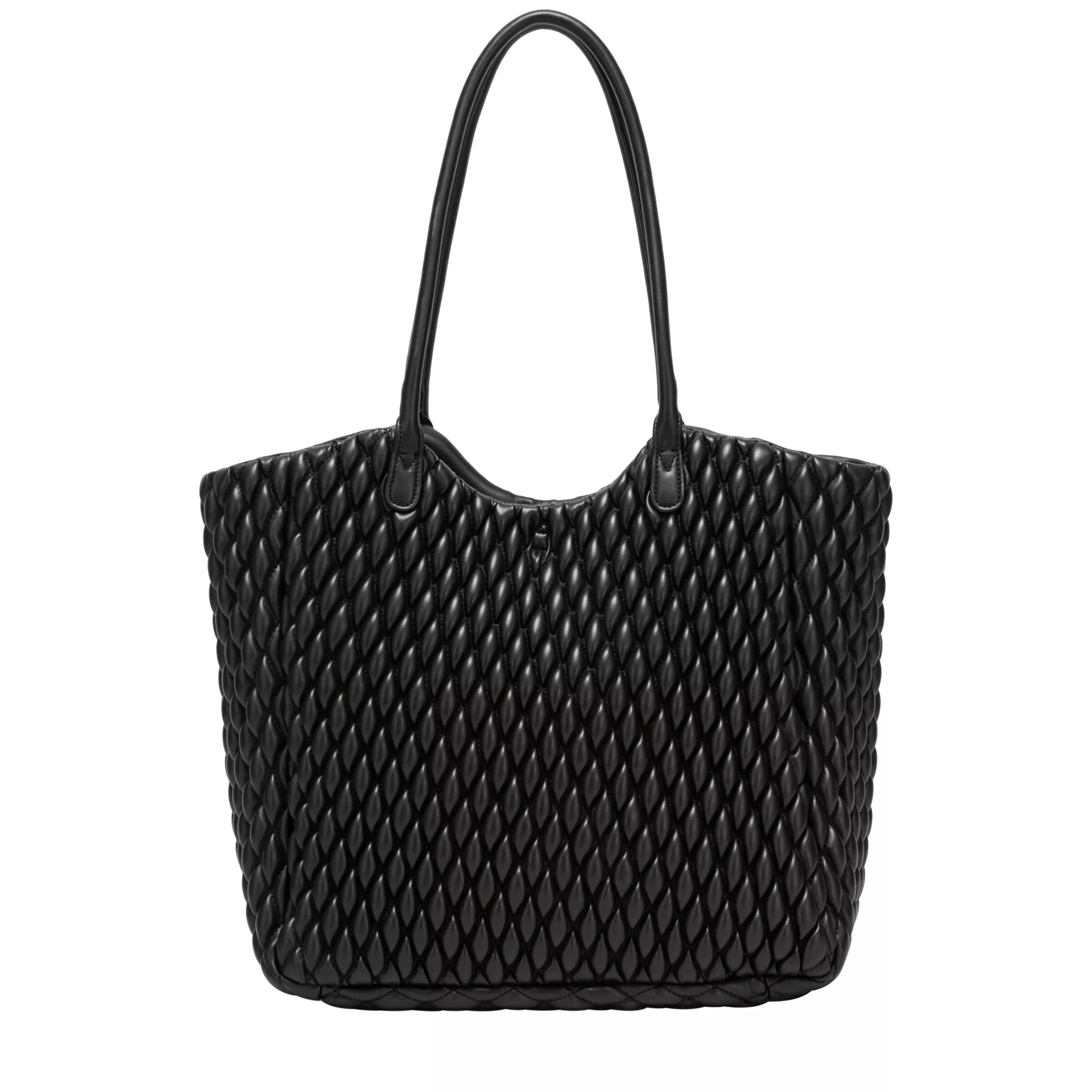Every Other Large Quilted Tote Bag Black