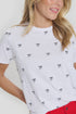 Saint Tropez Josha T-Shirt Black Beauty Bow Print