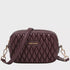 Every Other Quilted Camera Cross Body Bag Burgundy