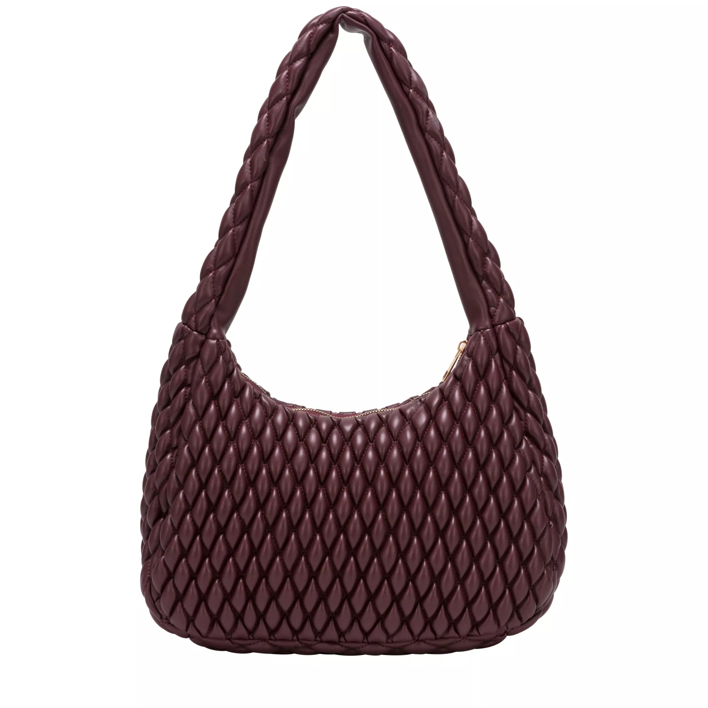 Every Other Quilted Shoulder Bag Burgundy