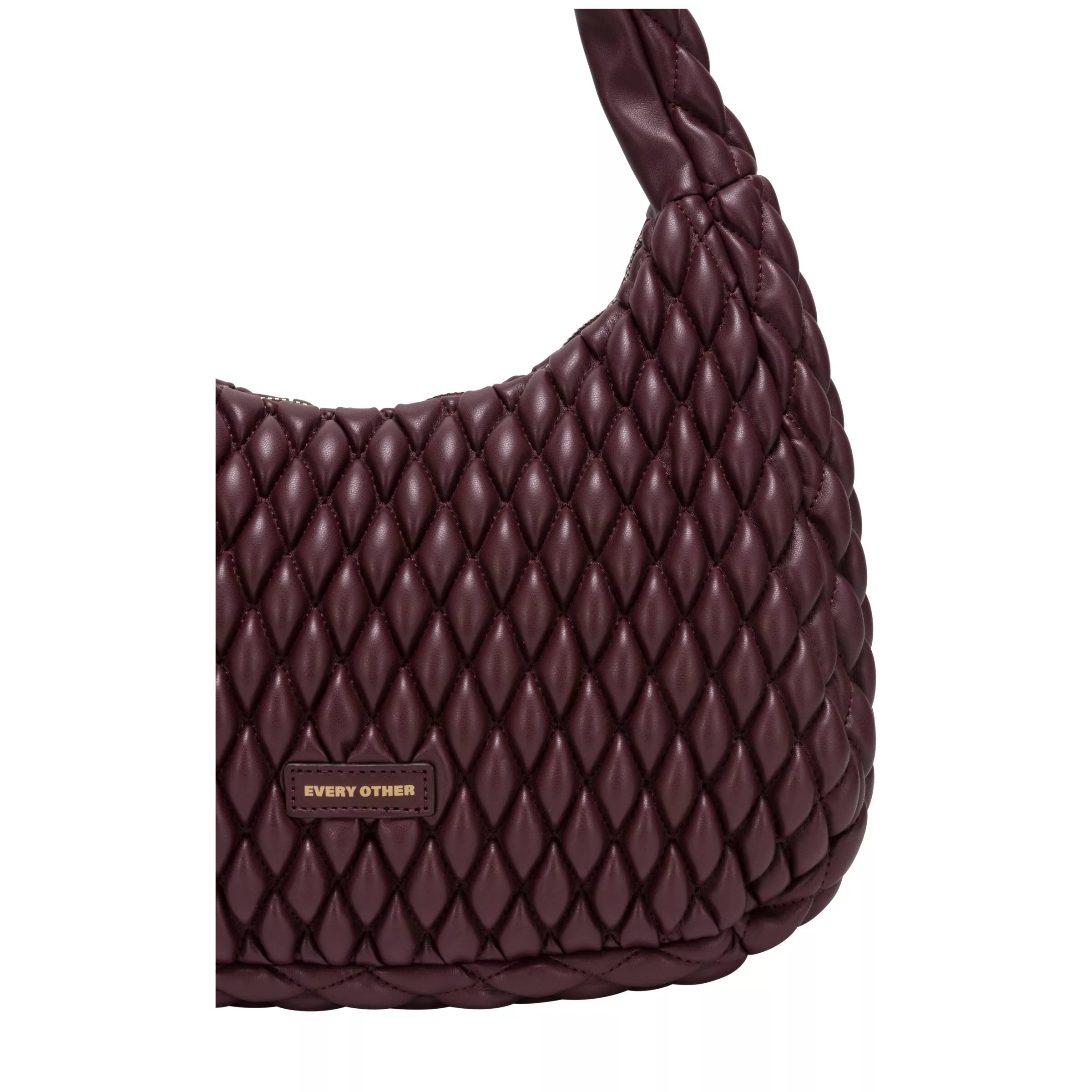 Every Other Quilted Shoulder Bag Burgundy