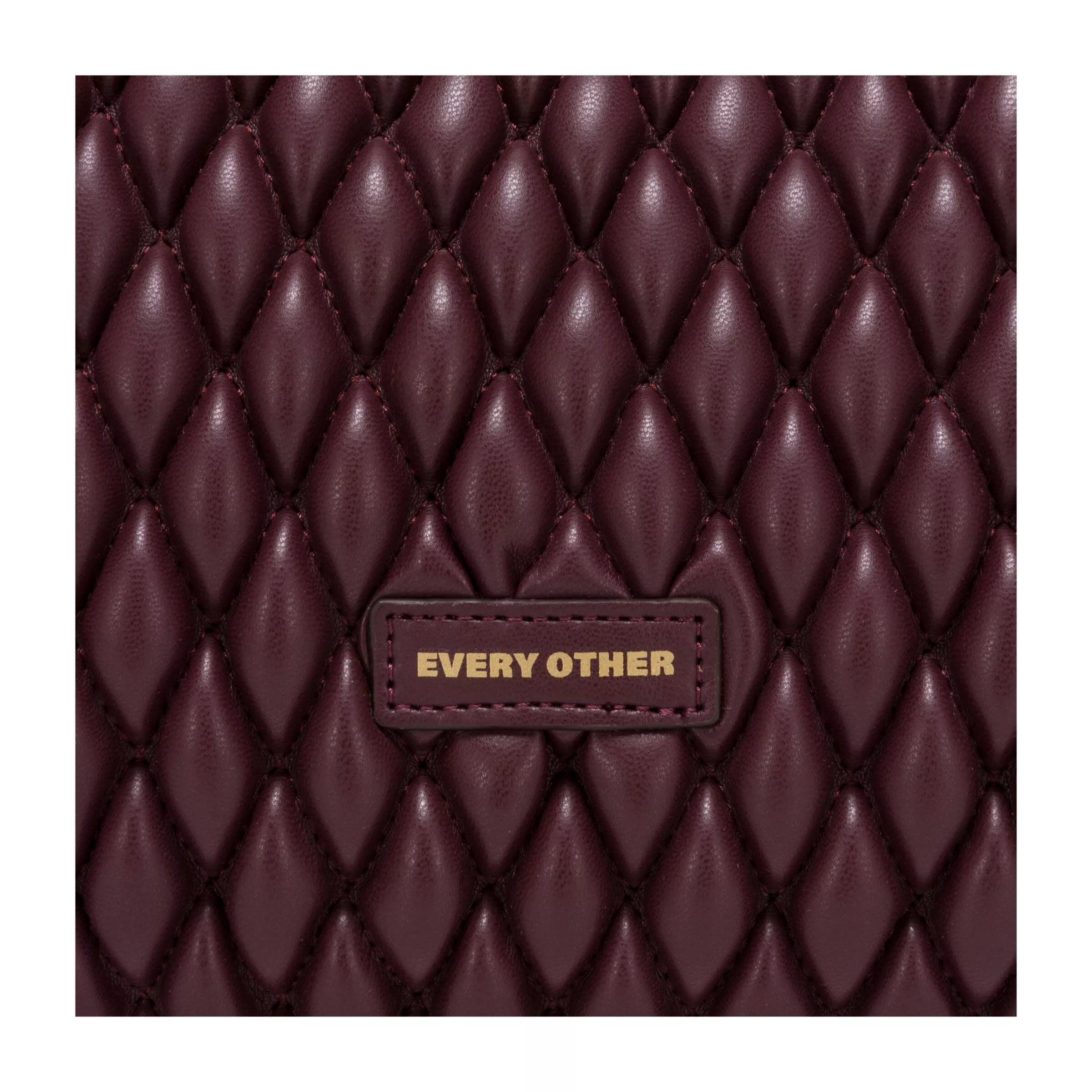 Every Other Quilted Shoulder Bag Burgundy