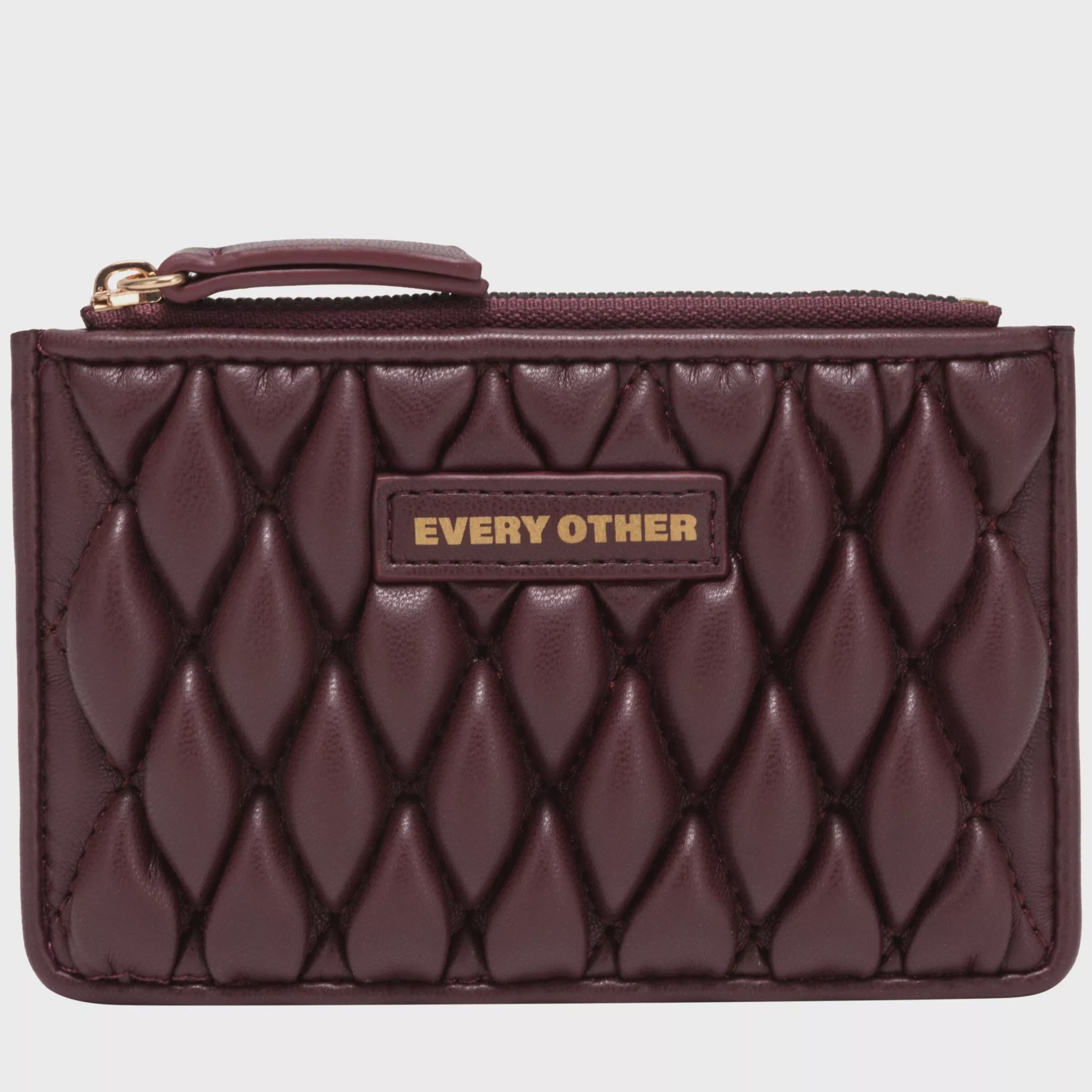 Every Other Quilted Card Holder Burgundy