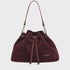 Every Other Suede Effect Draw Top Shoulder Cross Body Bag Burgundy