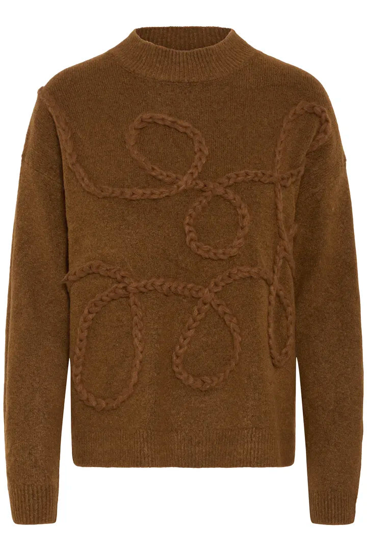b.young Medi Deco Jumper Toffee Melange