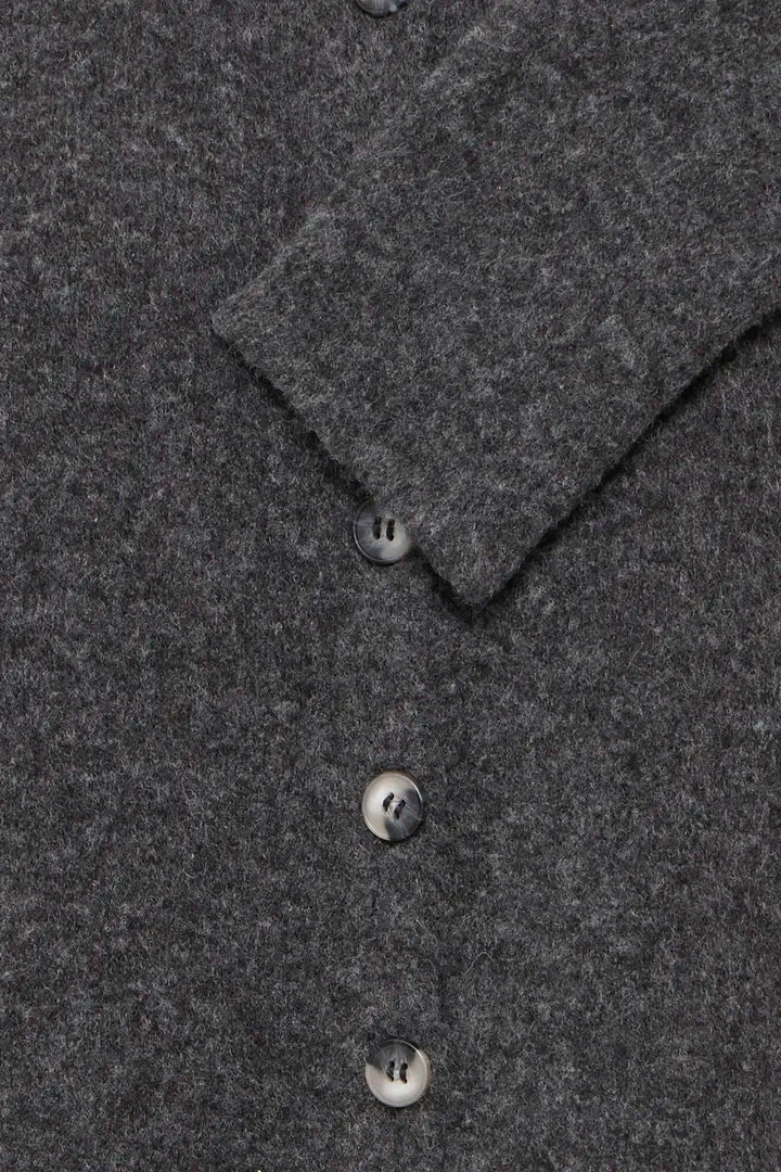 Fansa Noah Cardigan Charcoal Grey Melange