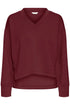 b.young Pusti V-Neck Cropped Blouse Port Royale
