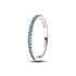 Pandora Sparkling Aquamarine Half-Eternity Band Ring