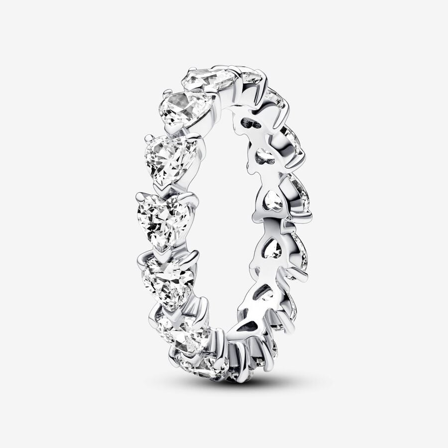 Pandora Row of Hearts Eternity Ring