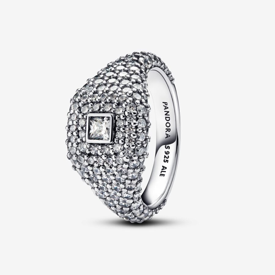 Pandora Pavé Square Cocktail Ring