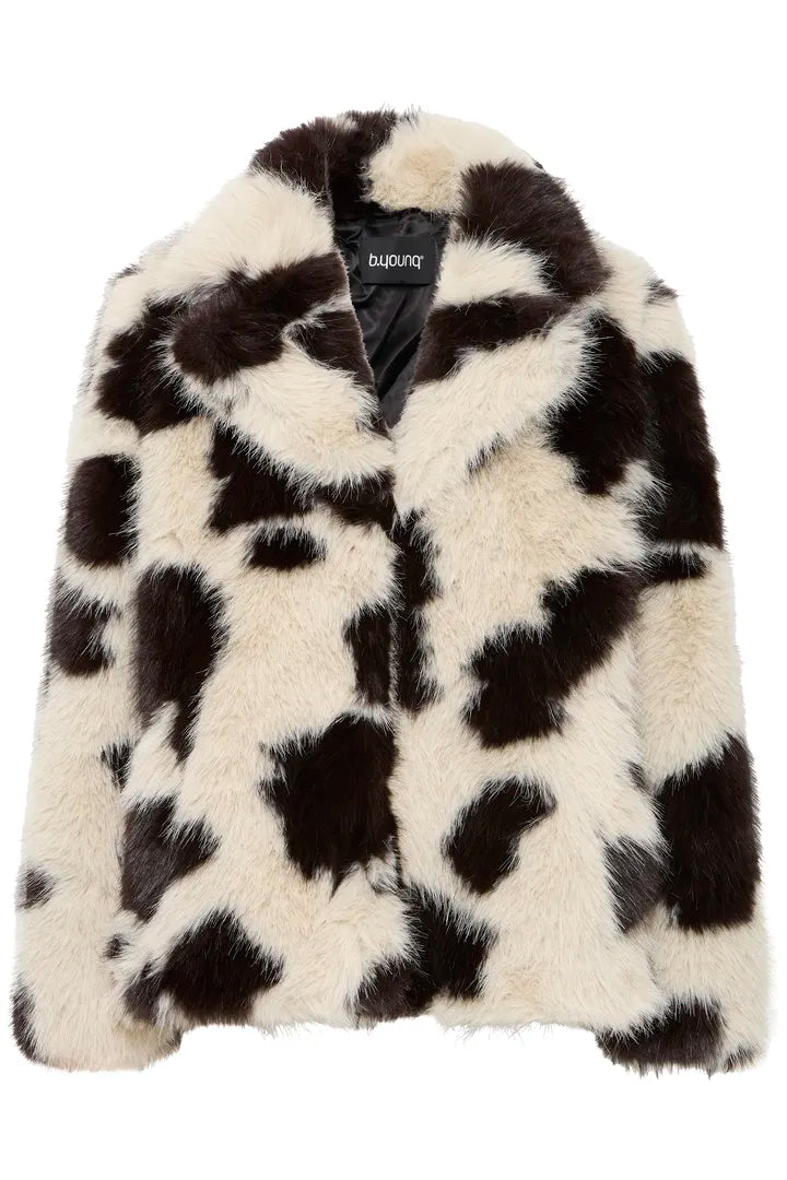 b.young Bemio Coat Birk Cow Fake Fur