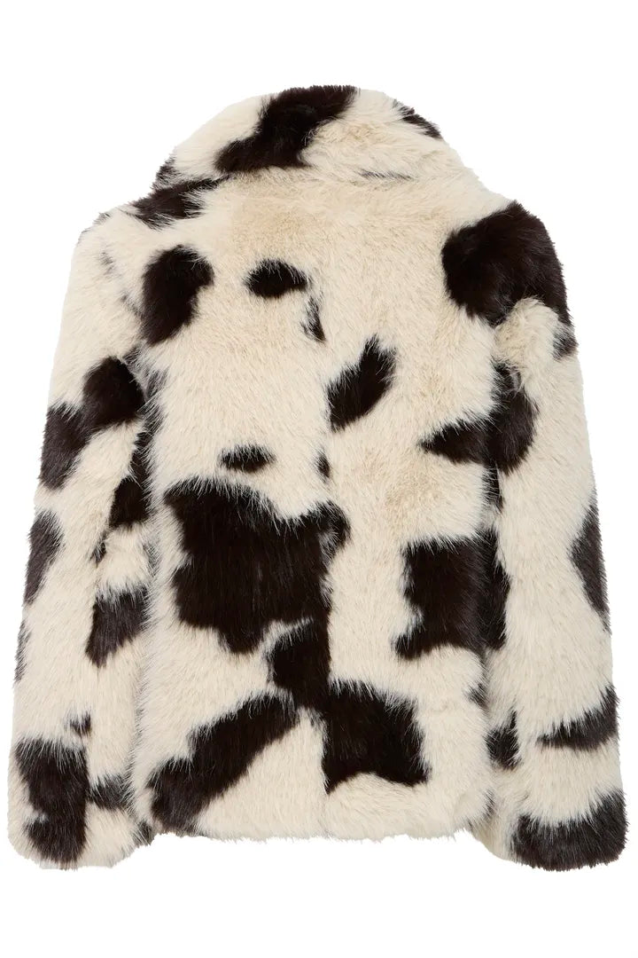 b.young Bemio Coat Birk Cow Fake Fur