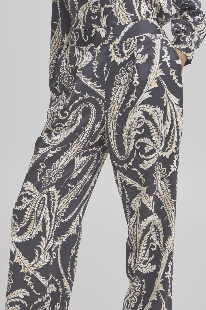 b.young Flair Pants Black Paisley