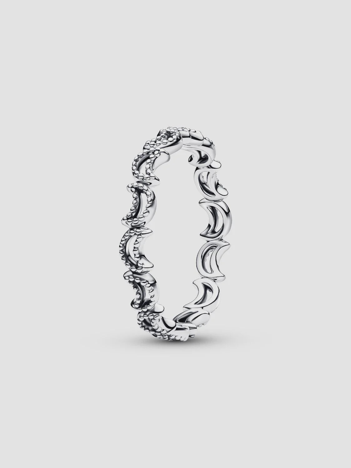 Pandora Crescent Moon Band Ring