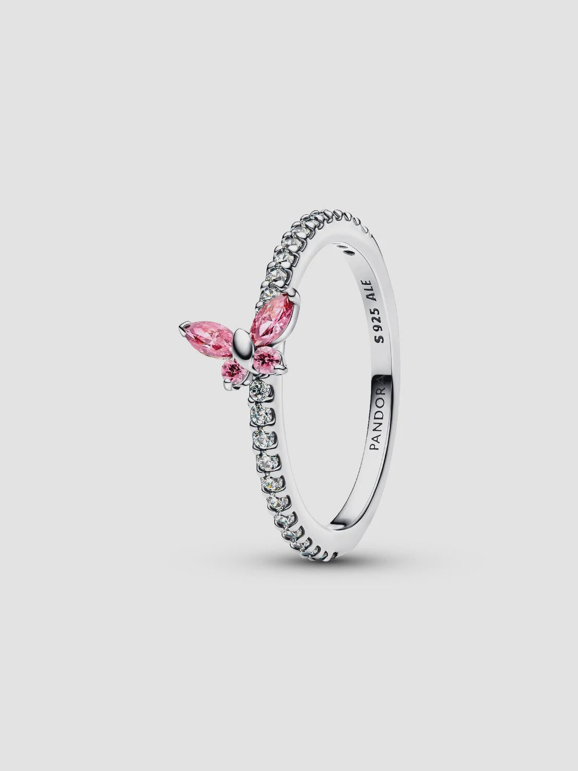 Pandora Pink Sparkling Butterfly Ring