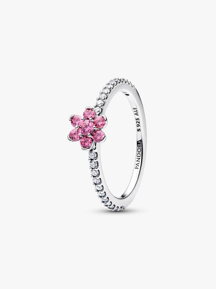 Pandora Sparkling Pink Flower Ring