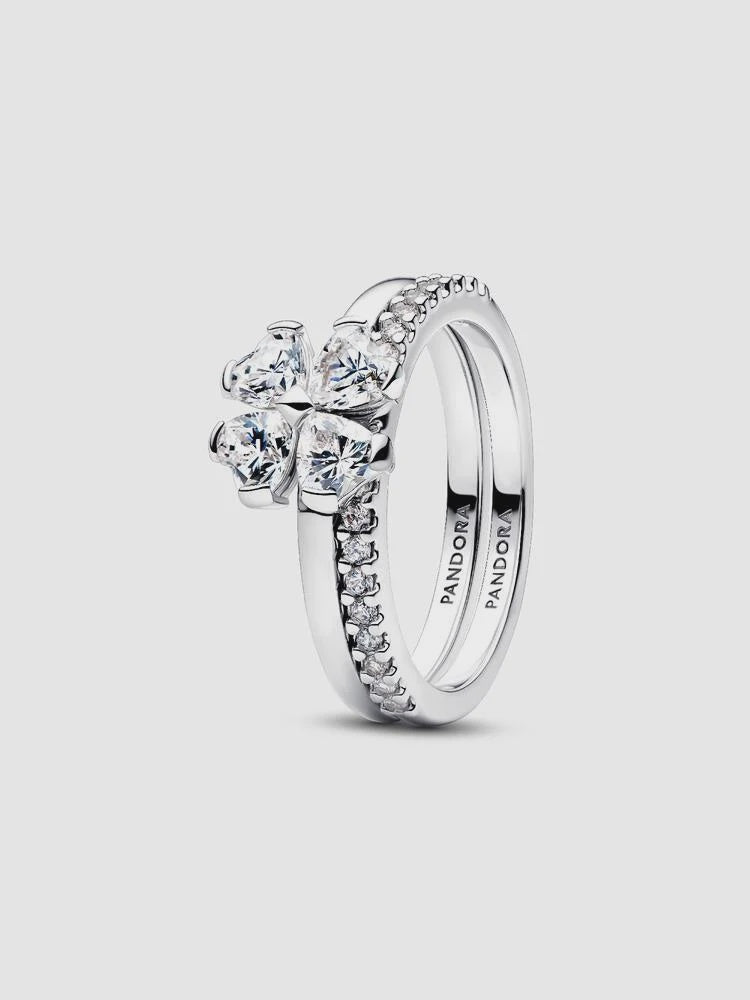 Pandora Sparkling Lucky Clover Splitable Ring