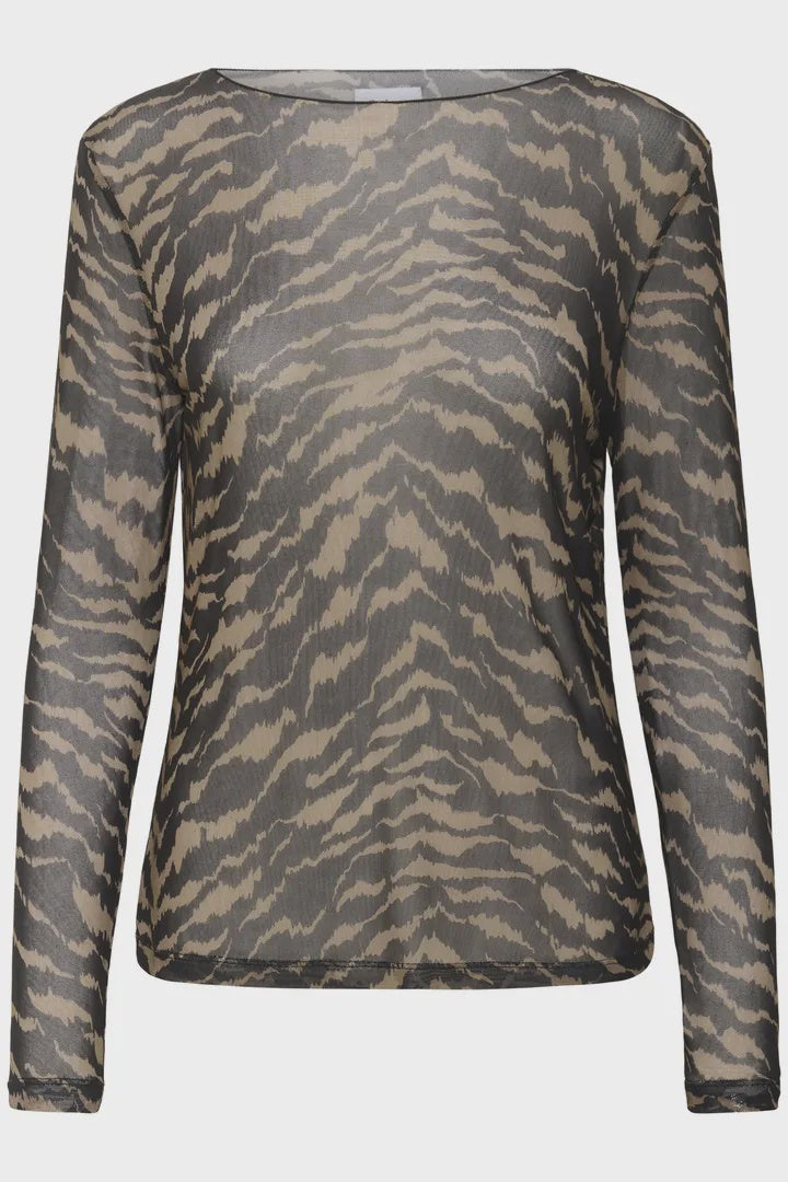 Saint Tropez Zulvir Blouse Black Shifted Strokes