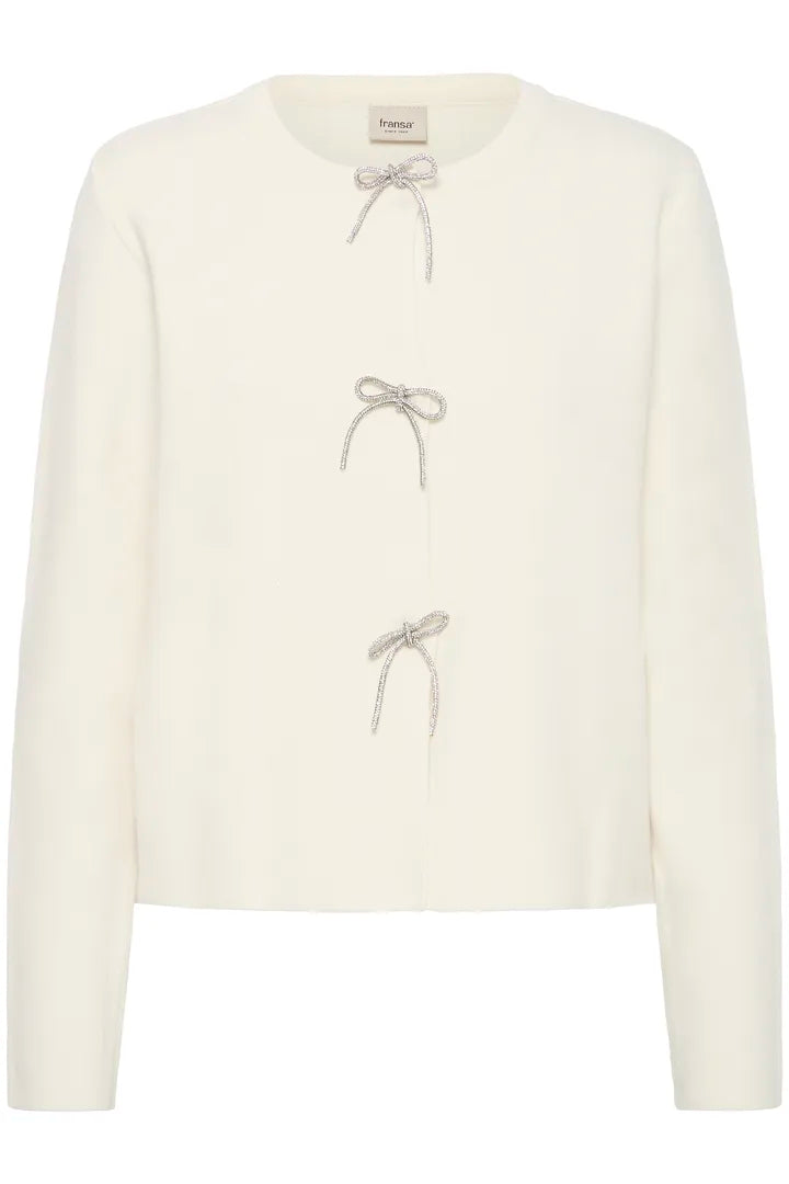 Fransa Sally Cardigan Whisper White