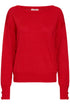 b.young Mobbe Boatneck Jumper Barbados Cherry