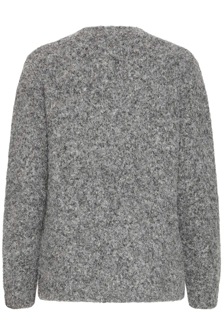 b.young Nyla Ls Jumper Mid Grey Melange