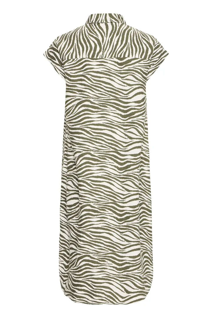 b.young Falakka SS Shirt Dress Animal Kalamata Mix