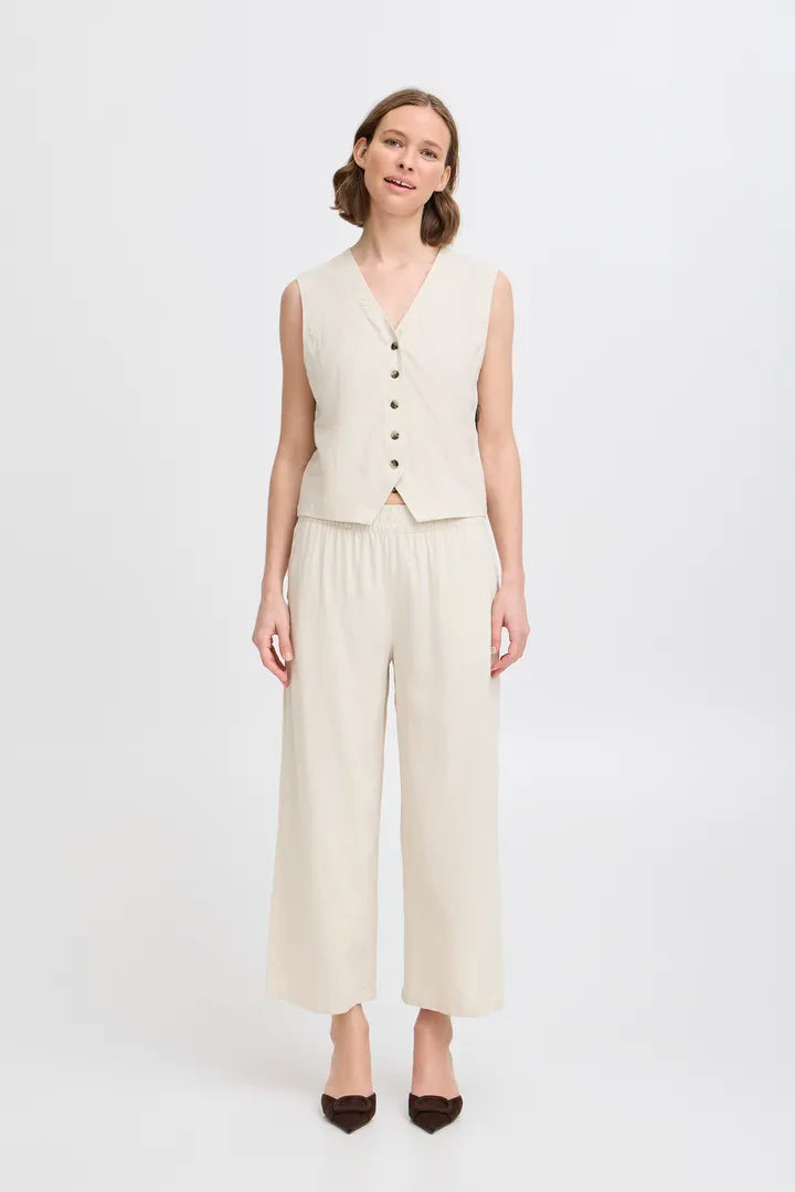 b.young Falakka Crop Trousers Rainy Day