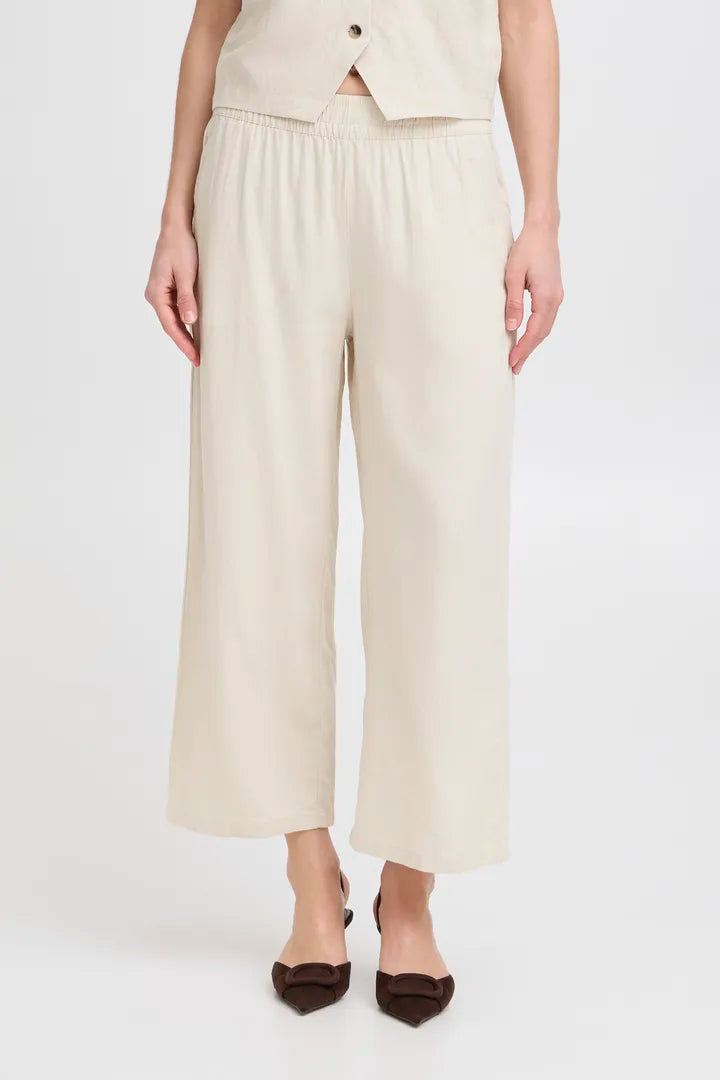 b.young Falakka Crop Trousers Rainy Day